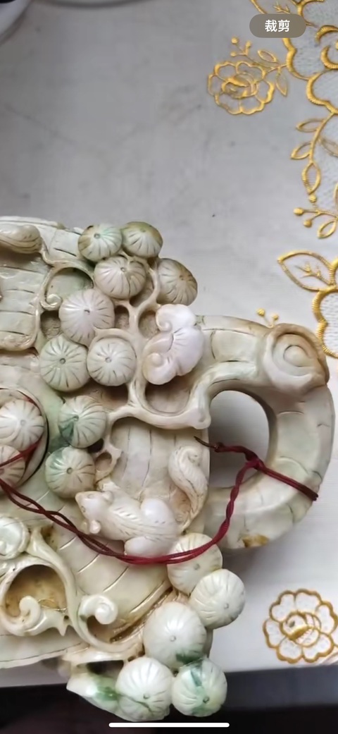 古玩玉器翡翠壺真品鑒賞圖