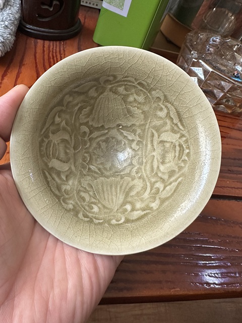 古玩陶瓷耀州窯印花碗真品鑒賞圖