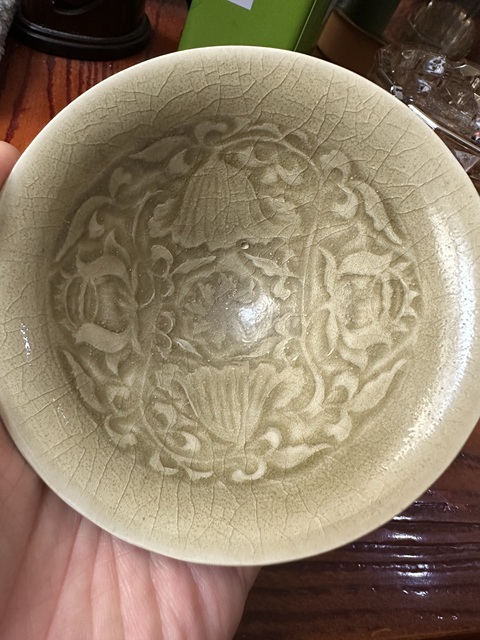 古玩陶瓷耀州窯印花碗真品鑒賞圖