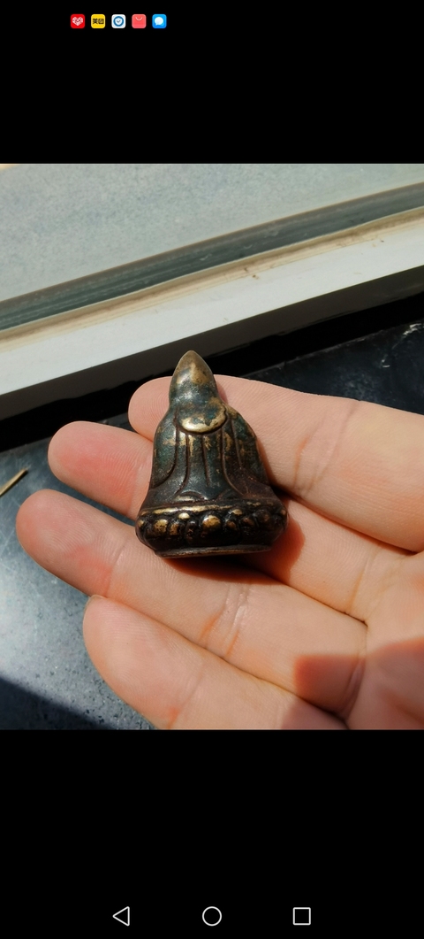 古玩銅器銅寸佛真品鑒賞圖
