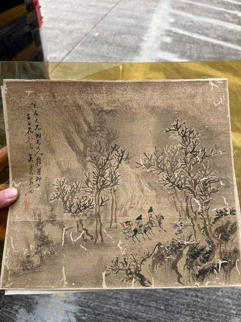古玩字畫蘇六朋山水人物真品鑒賞圖