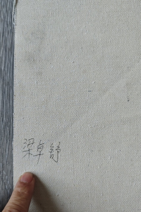 古玩字畫梁卓舒油畫人物肖像真品鑒賞圖