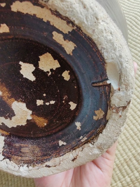 古玩陶瓷吉州窯黑釉貼繪鳳紋梅瓶真品鑒賞圖