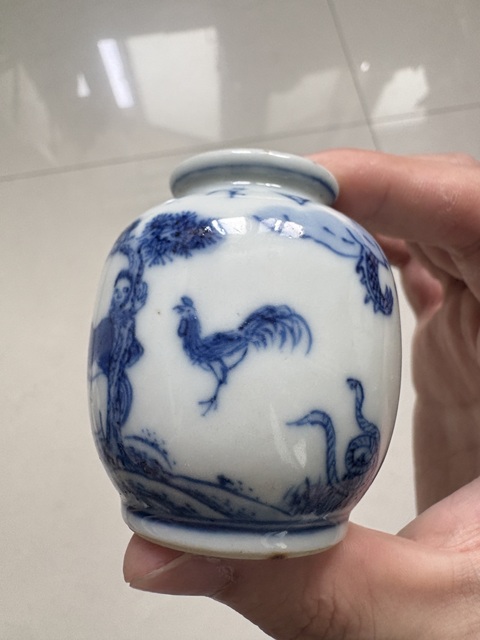 古玩陶瓷青花水盂真品鑒賞圖