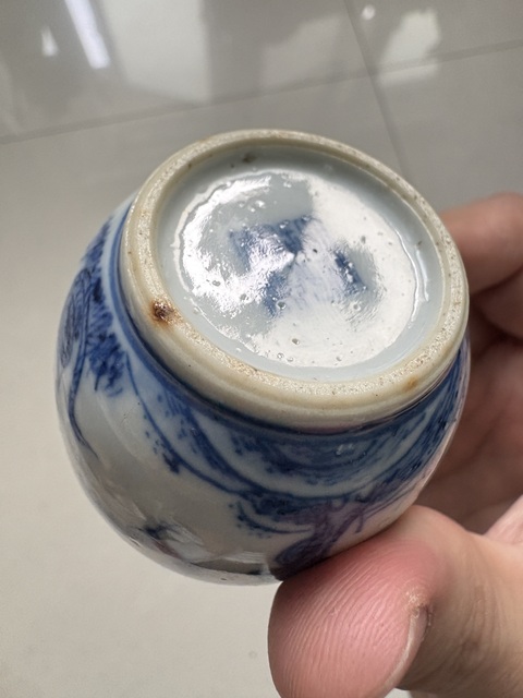 古玩陶瓷青花水盂真品鑒賞圖