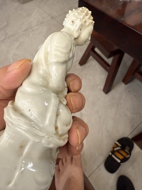 古玩陶瓷白釉佛像真品鑒賞圖