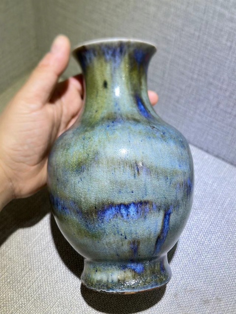 古玩陶瓷清中·窯變賞瓶拍賣，當前價格12000元