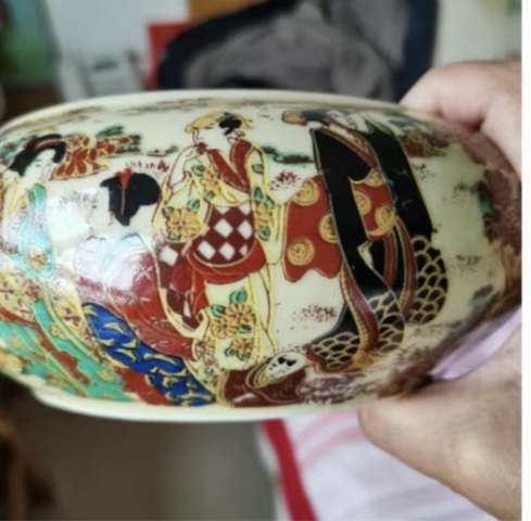 古玩陶瓷人物紋洗真品鑒賞圖