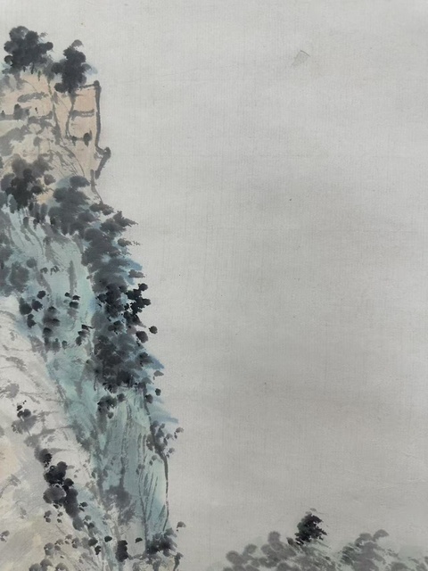 古玩字畫琴南款山水真品鑒賞圖