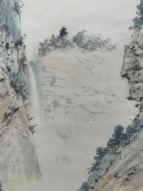 古玩字畫琴南款山水真品鑒賞圖