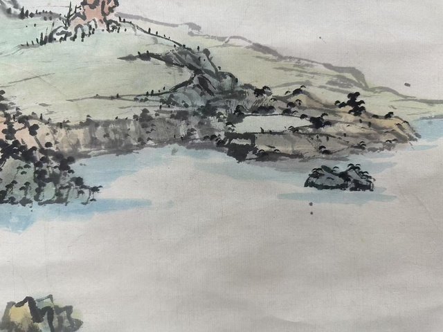 古玩字畫琴南款山水真品鑒賞圖