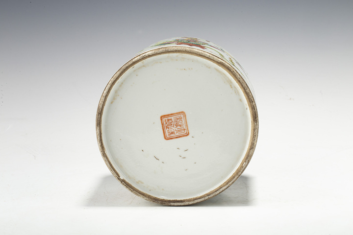 古玩陶瓷清晚·粉彩博古雜寶紋蓋罐拍賣，當前價格238元