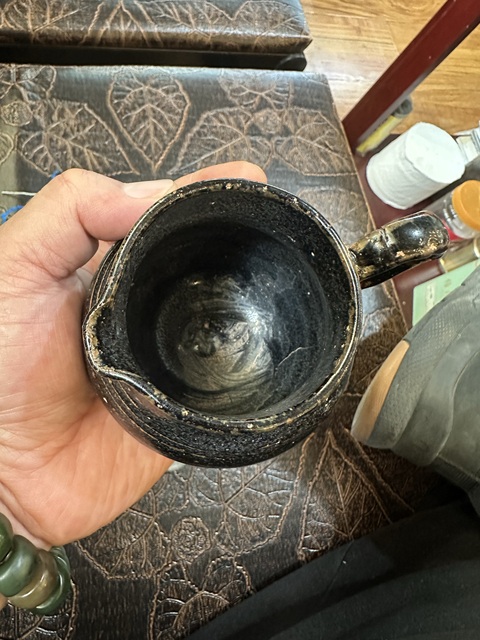古玩陶瓷黑釉澆壺真品鑒賞圖