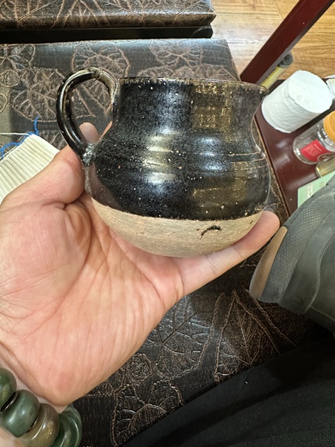 古玩陶瓷黑釉澆壺真品鑒賞圖