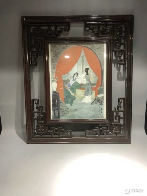 古玩陶瓷紅樓夢瓷板真品鑒賞圖