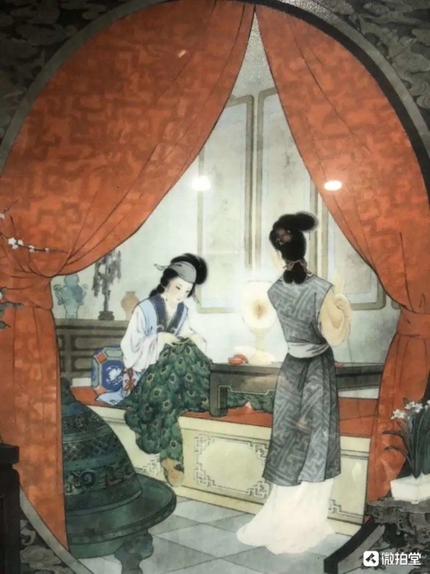 古玩陶瓷紅樓夢瓷板真品鑒賞圖