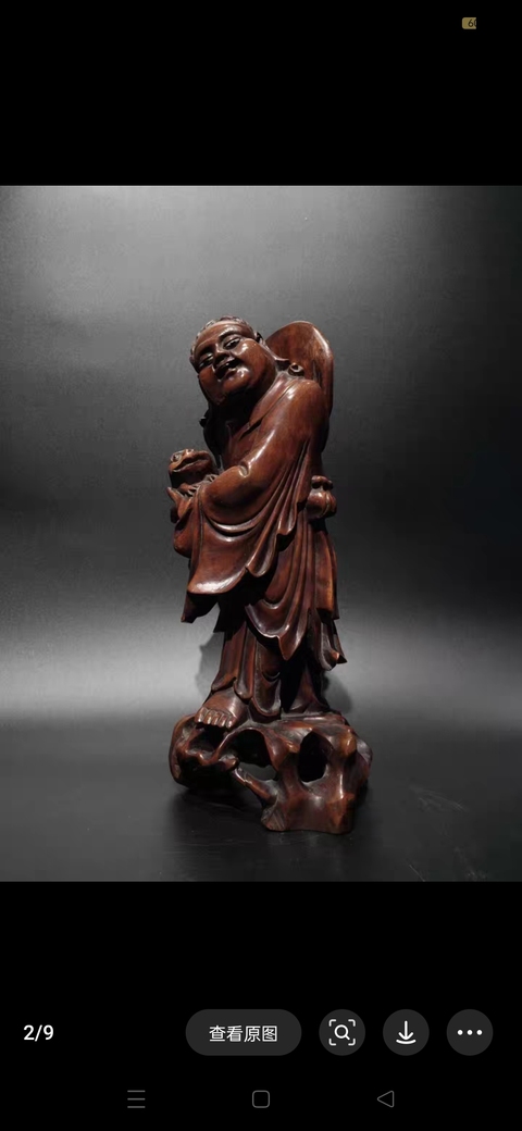 古玩雜項木雕人物造像真品鑒賞圖