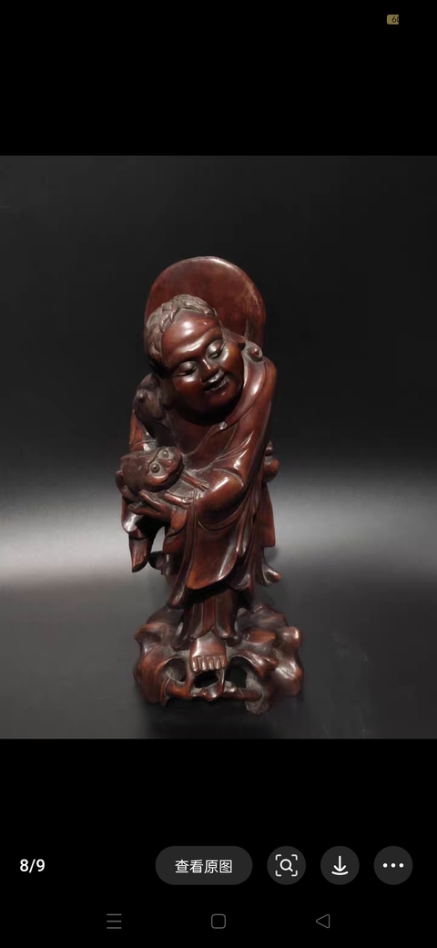 古玩雜項木雕人物造像真品鑒賞圖