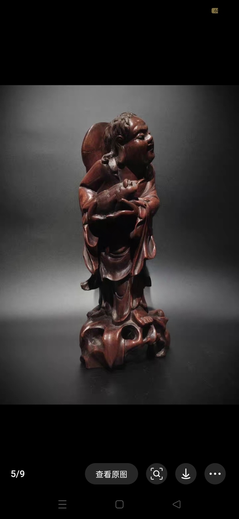 古玩雜項木雕人物造像真品鑒賞圖