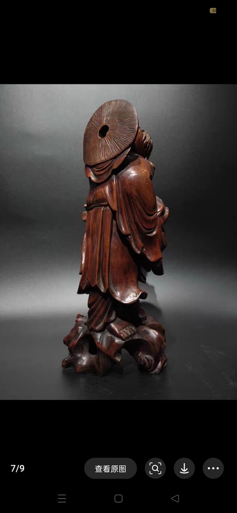 古玩雜項木雕人物造像真品鑒賞圖