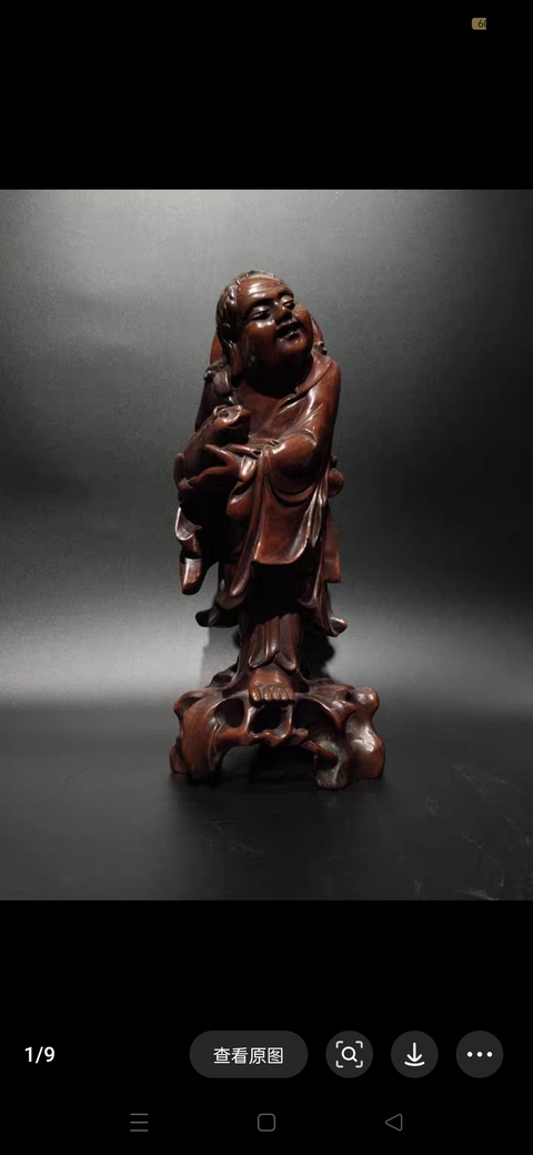 古玩雜項木雕人物造像真品鑒賞圖