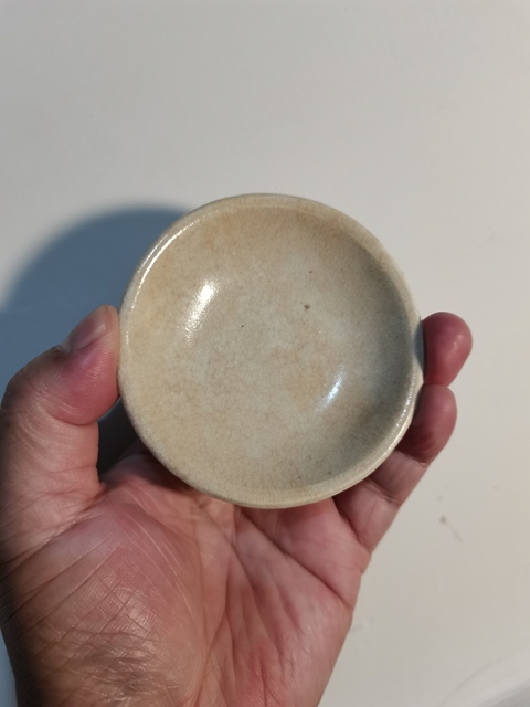 古玩陶瓷磁州窯白釉筆舔真品鑒賞圖