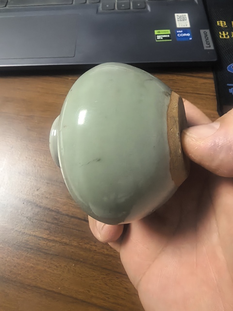 古玩陶瓷龍泉青瓷水盂真品鑒賞圖
