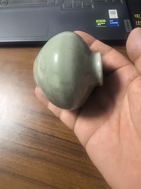 古玩陶瓷龍泉青瓷水盂真品鑒賞圖