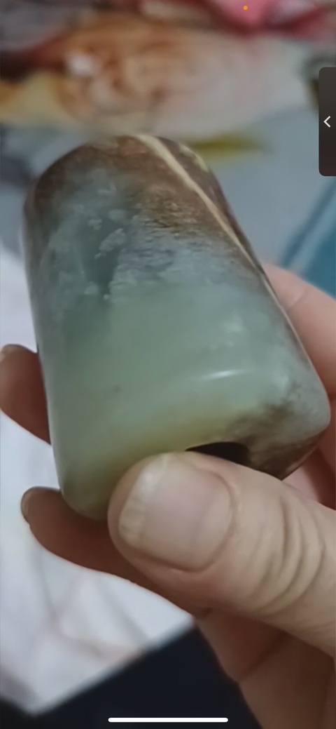 古玩玉器岫巖玉大勒子真品鑒賞圖