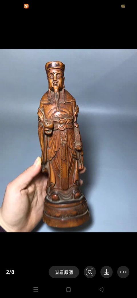 古玩雜項木雕人物造像真品鑒賞圖
