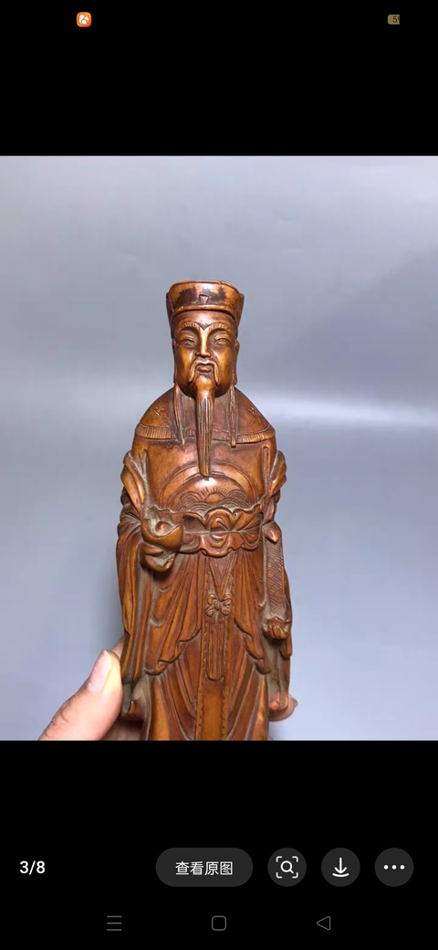 古玩雜項木雕人物造像真品鑒賞圖
