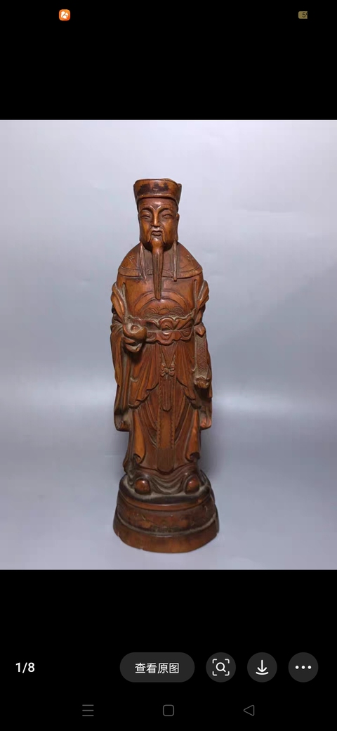 古玩雜項木雕人物造像真品鑒賞圖