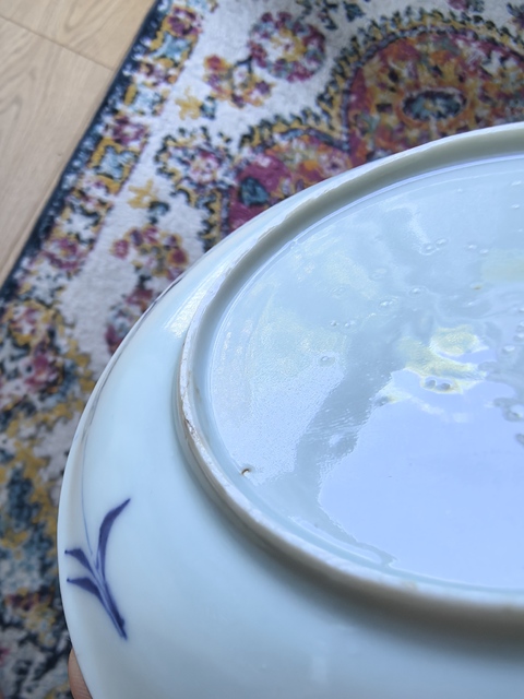 古玩陶瓷雍正淡描青花杯碟真品鑒賞圖