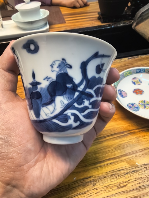 古玩陶瓷青花杯真品鑒賞圖