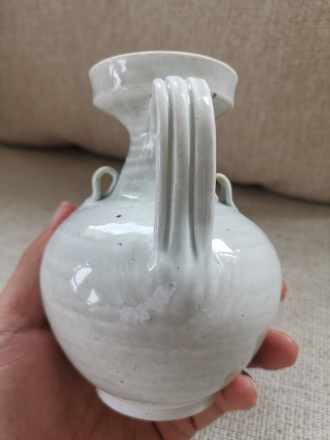 古玩陶瓷金元青白瓷壺真品鑒賞圖