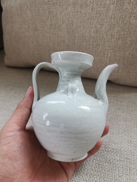 古玩陶瓷金元青白瓷壺真品鑒賞圖