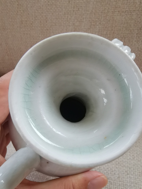 古玩陶瓷金元青白瓷壺真品鑒賞圖