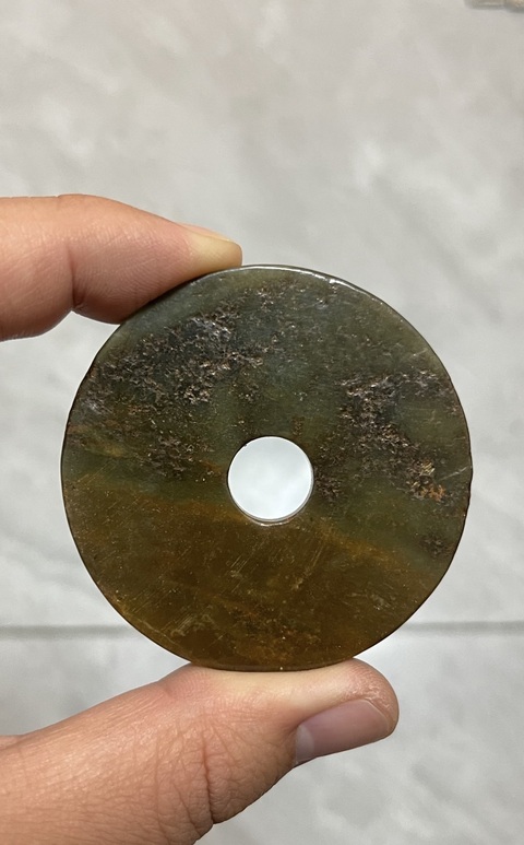 古玩玉器仿古做舊玉璧型件真品鑒賞圖