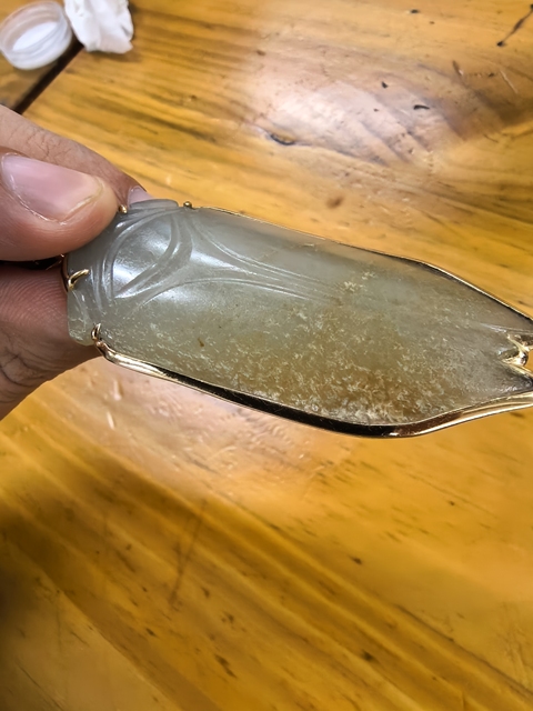 古玩玉器和田玉雕“八刀蟬”真品鑒賞圖