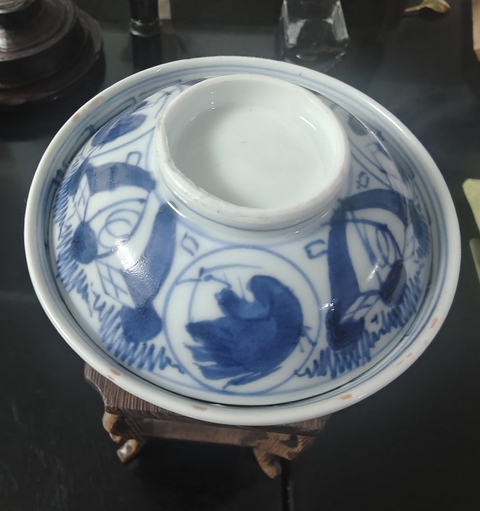 古玩陶瓷民國青花蓋碗真品鑒賞圖