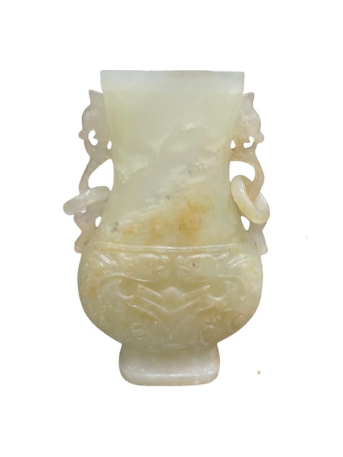 古玩玉器和田玉瓶真品鑒賞圖