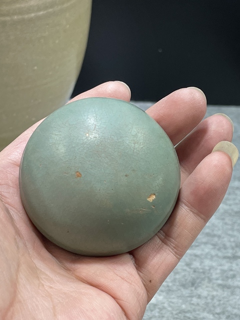 古玩陶瓷長沙窯香盒真品鑒賞圖