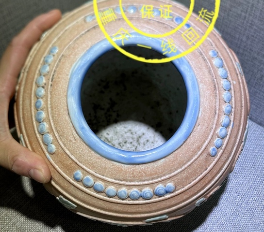 古玩陶瓷貼塑罐真品鑒賞圖