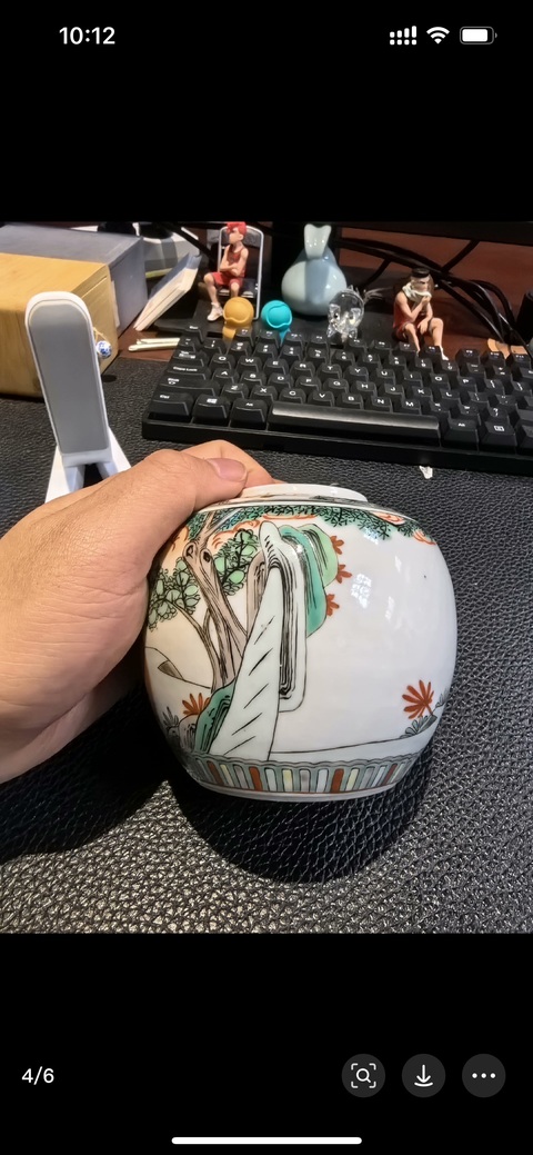 古玩陶瓷五彩人物故事罐真品鑒賞圖