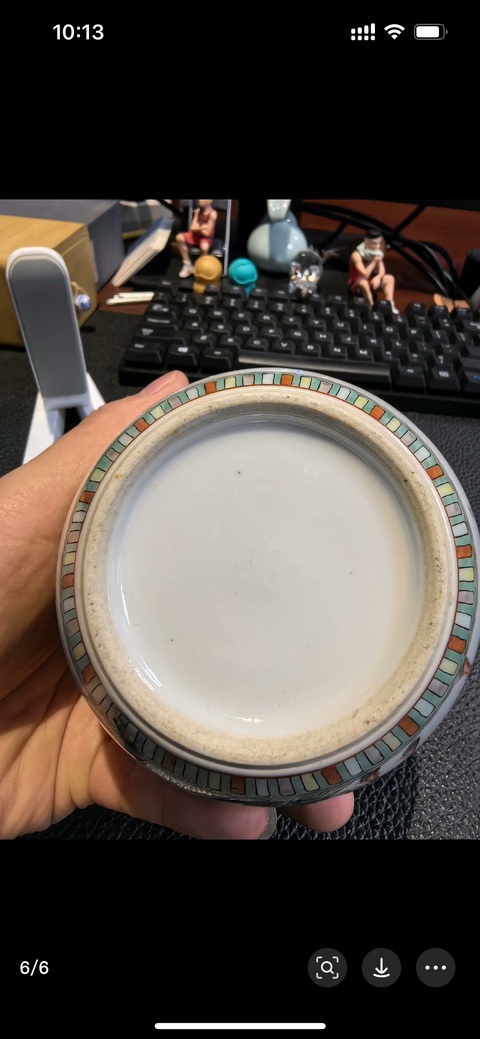 古玩陶瓷五彩人物故事罐真品鑒賞圖