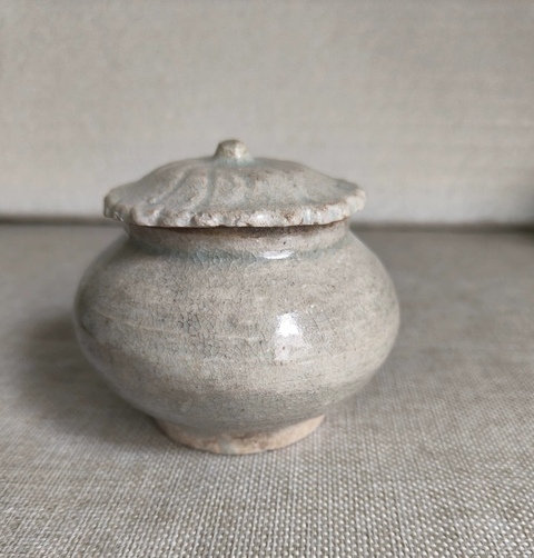 古玩陶瓷青白釉蓋罐真品鑒賞圖