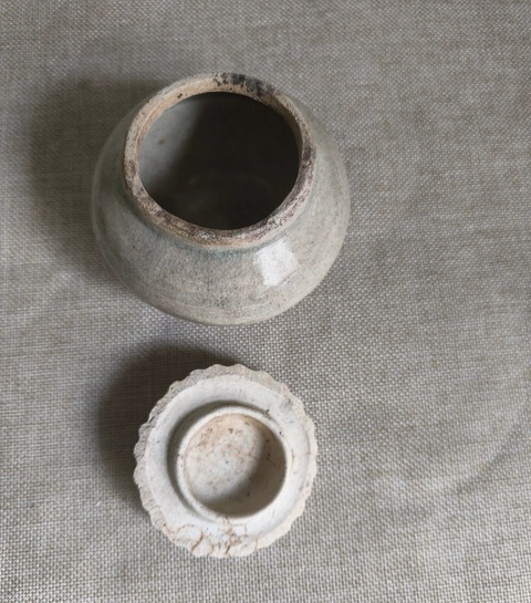 古玩陶瓷青白釉蓋罐真品鑒賞圖