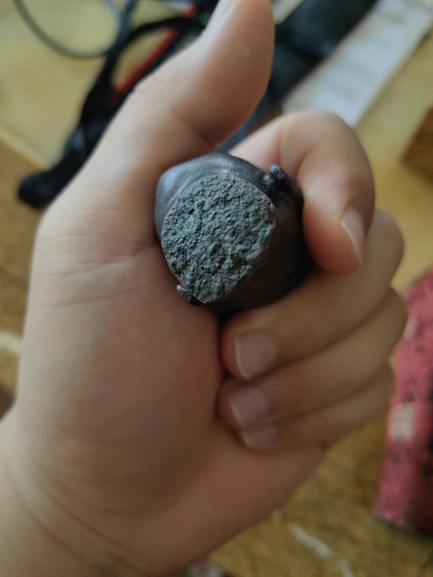 古玩銅器佛首真品鑒賞圖