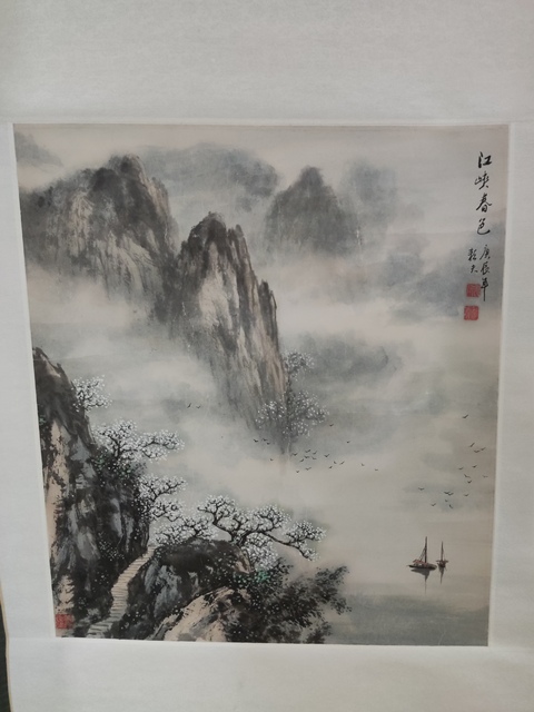 古玩字畫手工原裝原裱名家仝耘夫 江峽春色拍賣，當前價格10元