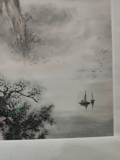 古玩字畫手工原裝原裱名家仝耘夫 江峽春色拍賣，當前價格10元